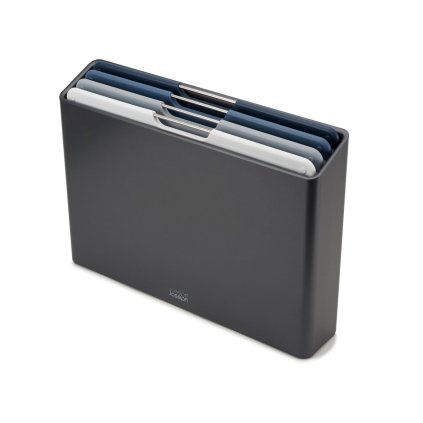 Set desk za rezanje FOLIO L, 4 kosi, s stojalom, siv, Joseph Joseph