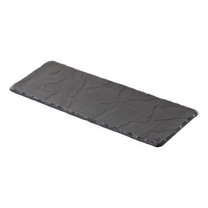 Krožnik za tapas BASALT, 30 x 11 cm, efekt skrilavca, keramika, REVOL