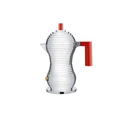 Moka kafetiera espresso PULCINA, 70 ml, rdeč, Alessi
