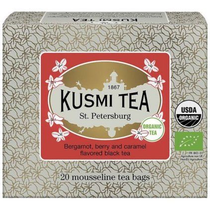 Črni čaj ST. PETERSBURG, 20 muslin čajnih vrečk, Kusmi Tea