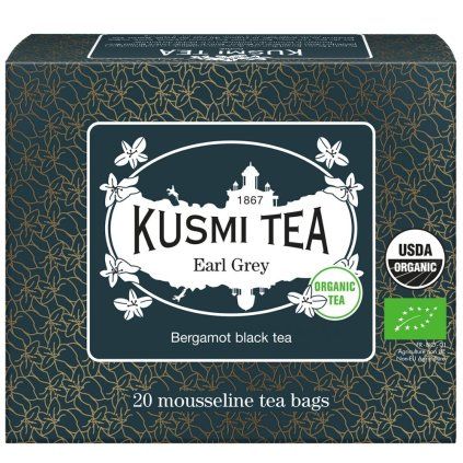Črni čaj EARL GREY, 20 muslin čajnih vrečk, Kusmi Tea