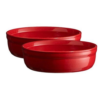 Posoda za creme brûlée, 12 cm, set 2 kosov, bordo rdeča, Emile Henry
