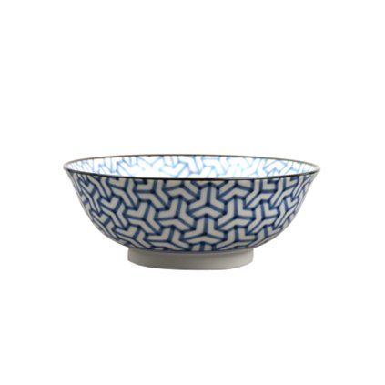 Jedilna skleda HERRINGBONE INDIGO IKAT, 19 cm, 750 ml, MIJ