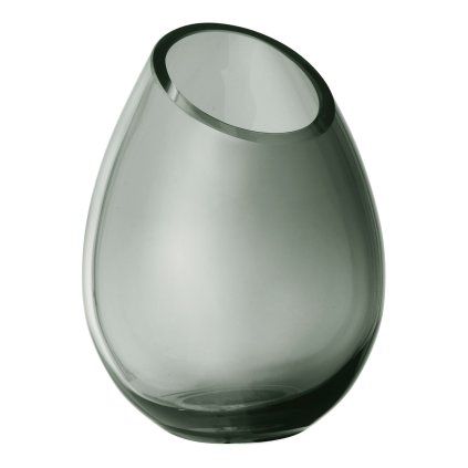 Vaza DROP, 16,5 cm, motno steklo, Blomus