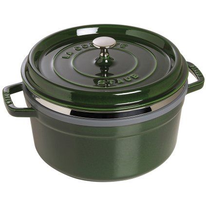 Casserole kozica COCOTTE, 26 cm, s parnikom, bazilika, lito železo, Staub