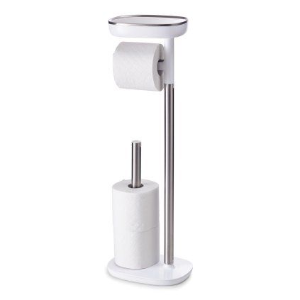 stojalo za WC pripomočke EASYSTORE 68 cm, srebrna / bela, nerjaveče jeklo, Joseph Joseph