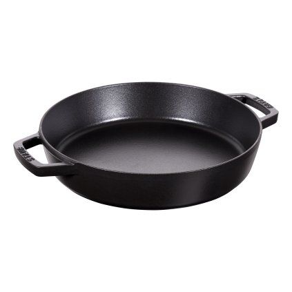 Servirna ponev, 26 cm, črna, iz litega železa, Staub