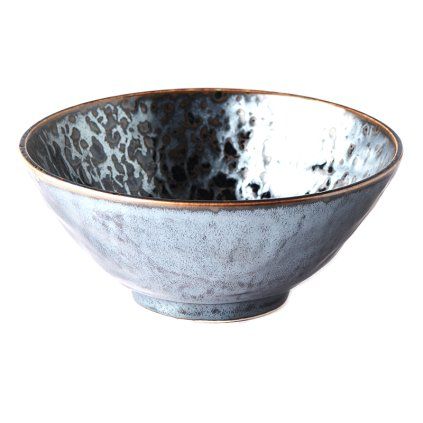Skodelica za kosmiče BLACK PEARL 20 cm, 800 ml, črna, keramika, MIJ