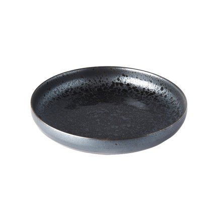 Desertni krožnik BLACK PEARL, 22 cm, visok rob, MIJ