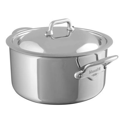Casserole kozica, 28 cm, s pokrovom, nerjaveče jeklo, Mauviel