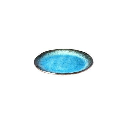Servirni krožnik SKY BLUE, 18 x 15 cm, MIJ