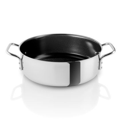 Casserole kozica iz nerjavečega jekla za soté z nelepljiva keramično notranjo površino O 24 cm Eva Trio