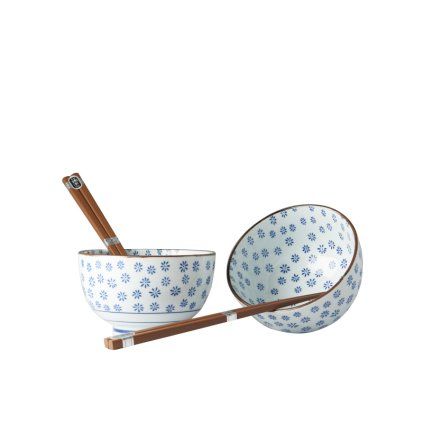 Jedilna skleda SNOWFLAKE, set 2 kosov, 500 ml, z jedilnimi palčkami, MIJ
