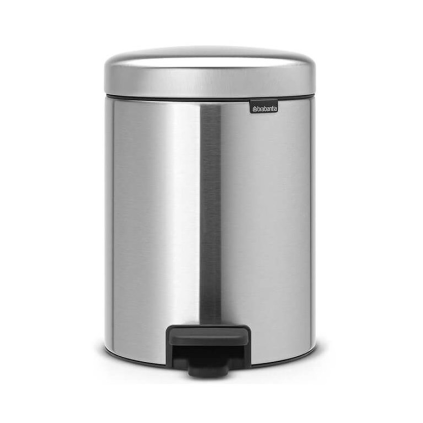 Koš za smeti s pedalom NEWICON, 5 l, jeklo mat, Brabantia