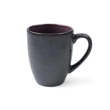 Šalica za čaj, 300 ml, črna/vijolična, kamenina, Bitz