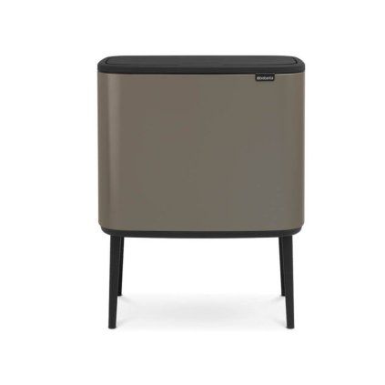 Koš na dotik BO, 11 + 23 l, platina, Brabantia