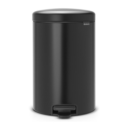 Koš za smeti s pedalom NEWICON, 20 l, mat črna, Brabantia