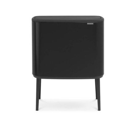 Koš na dotik BO, 11 + 23 l, črna mat, Brabantia