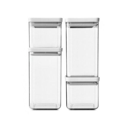 Posoda za shranjevanje hrane TASTY PLUS, set 4 kosov, svetlo siva, umetna masa, Brabantia