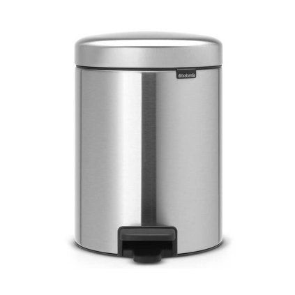 Koš za smeti s pedalom NEWICON, 5 l, odporen proti prstom, mat jeklo, Brabantia