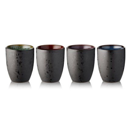 Termo lonček, set 4 kosov, črne barve, Bitz
