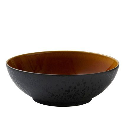 Skleda za solato, 30 cm, črna/jantar, Bitz