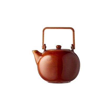 Čajnik z infuzorjem za čaj, 1,2 l, jantar, hrastov ročaj, Bitz