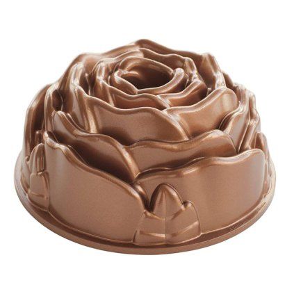 Pekač za šarkelj, v obliki vrtnice, baker, Nordic Ware
