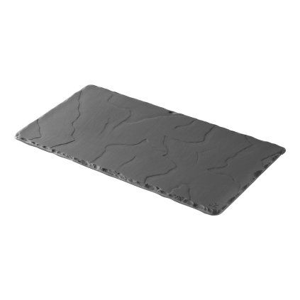 Krožnik za tapas BASALT, 30 x 16 cm, efekt skrilavca, keramika, REVOL