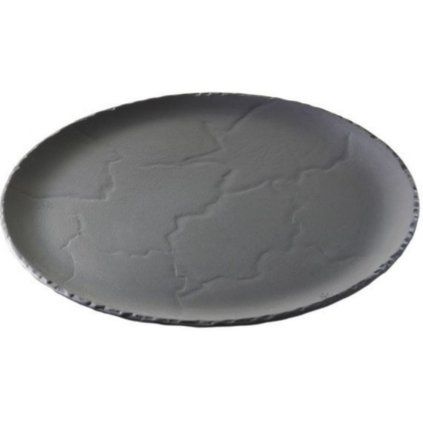 Jedilni krožnik BASALT, 32 cm, efekt skrilavca, keramika, REVOL