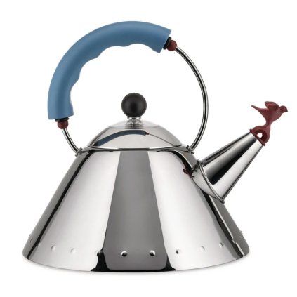 Čajni kotliček za štedilnik 9093, 2 l, srebrna in modra, Alessi