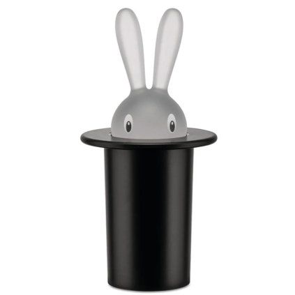 Držalo za zobotrebce MAGIC BUNNY, črna, Alessi