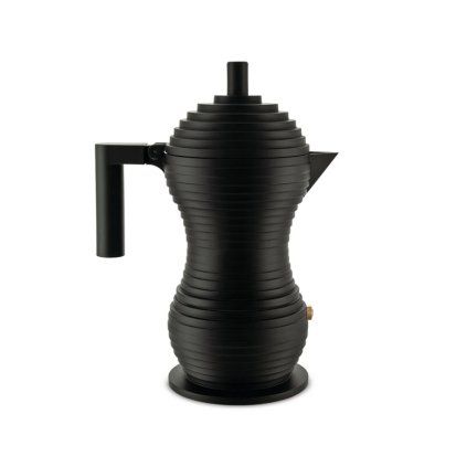 Moka kafetiera PULCINA, 70 ml, črna, Alessi