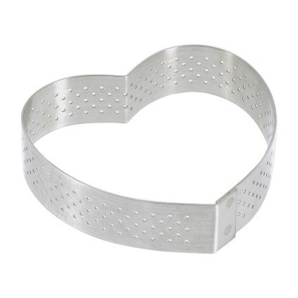 Obroč za peko, 8 cm, v obliki srca, nerjaveče jeklo, de Buyer