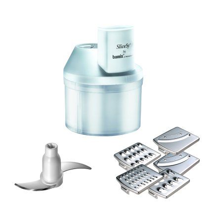 Nastavek za sekljalnik hrane SLICESY za palični blender Bamix, bel, Bamix