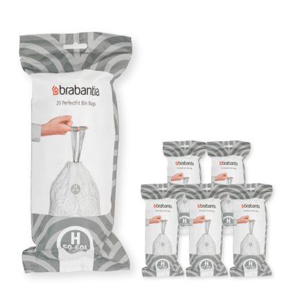 Vreče za smeti H PERFECTFIT, 50-60 l, 120 kosov, Brabantia