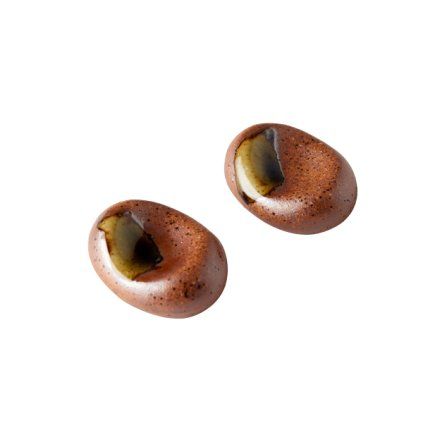 Podstavek za jedilne palčke FINE DOTS, rjava glazura, porcelan, MIJ
