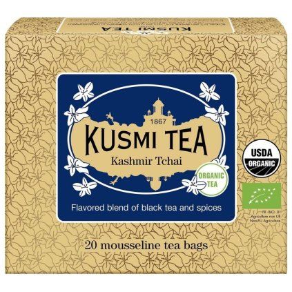 Črni čaj KASHMIR TCHAI, 20 muslin čajnih vrečk, Kusmi Tea
