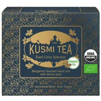 Črni čaj EARL GREY INTENSE, 20 muslin čajnih vrečk, Kusmi Tea