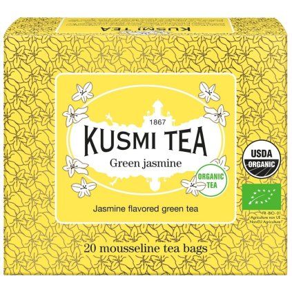 Jasminov zeleni čaj, 20 muslin vrečk za čaj, Kusmi Tea