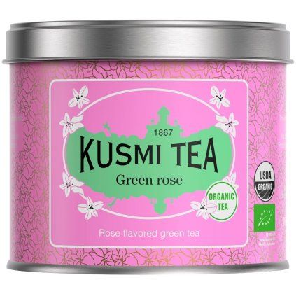 Zeleni čaj ROSE, 100 g čaja v lističih v pločevinki, Kusmi Tea