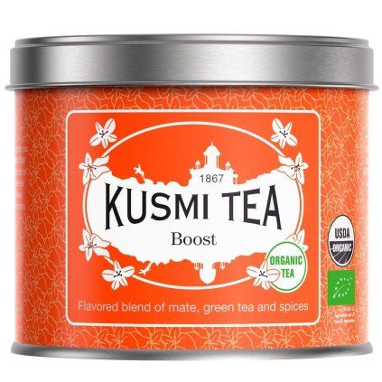 Zeleni čaj BOOST, 100 g čajnih listov v pločevinki, Kusmi Tea