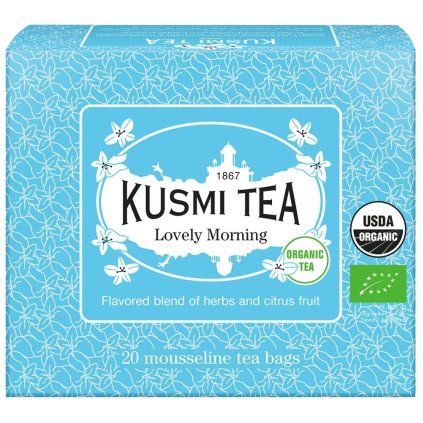 Zeleni čaj LOVELY MORNING, 20 čajnih vrečk iz muslina, Kusmi Tea