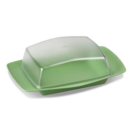 Posoda za maslo RIO, 17,5 cm, naravna listnato zelena, plastika, Koziol