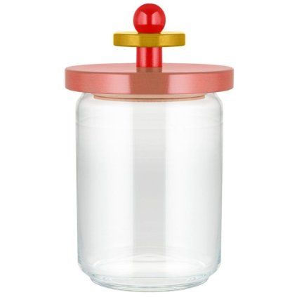 Kuhinjski kozarec za shranjevanje 100 COLLECTION, 1 l, roza, steklo, Alessi