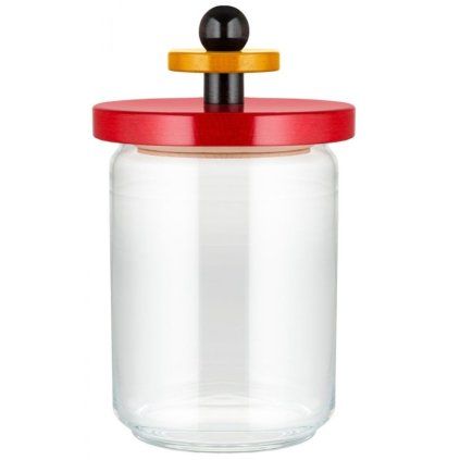 Kuhinjski kozarec za shranjevanje 100 COLLECTION, 1 l, rdeča, steklo, Alessi