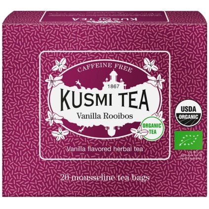 Rooibos čaj VANILLA, 20 muslin čajnih vrečk, Kusmi Tea