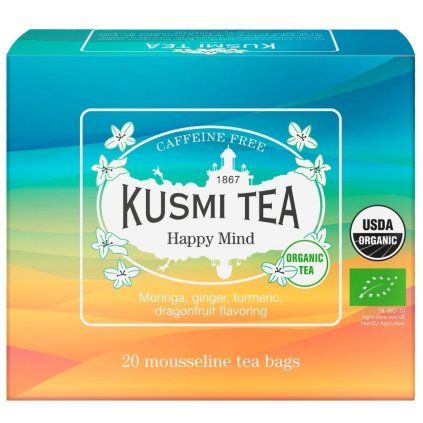 Zeliščni čaj HAPPY MIND, 20 muslin čajnih vrečk, Kusmi Tea