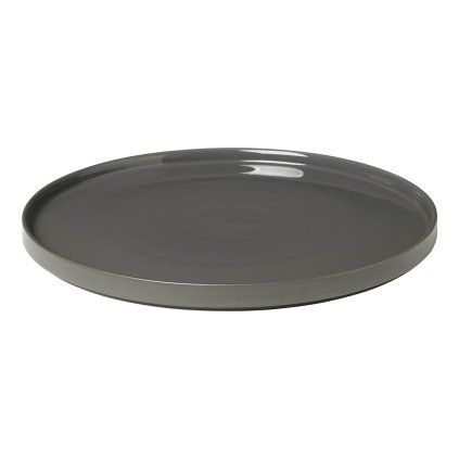 Servirni krožnik PILAR, 32 cm, temno siv, keramika, Blomus
