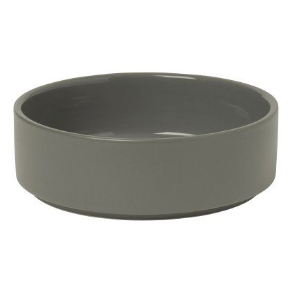 Servirna skleda PILAR S, ⌀ 14 cm, 320 ml, temno siva, keramika, Blomus
